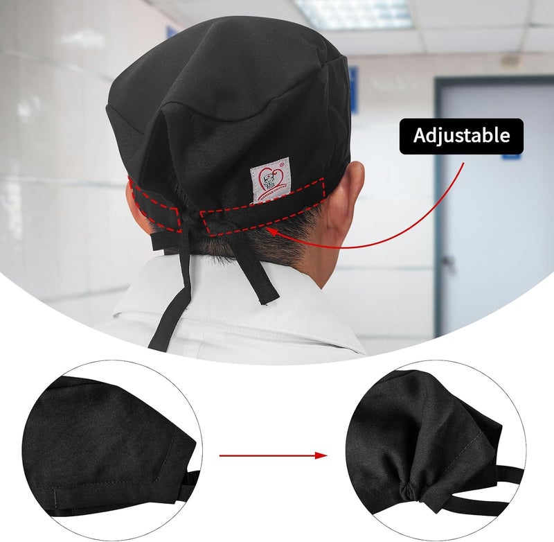 JONATHAN UNIFORM Store Stretch Scrub Surgical Cap - Adjustable Tie-Back with 360° Cotton Sweatband, Work Cap for Men and Women - Image 2